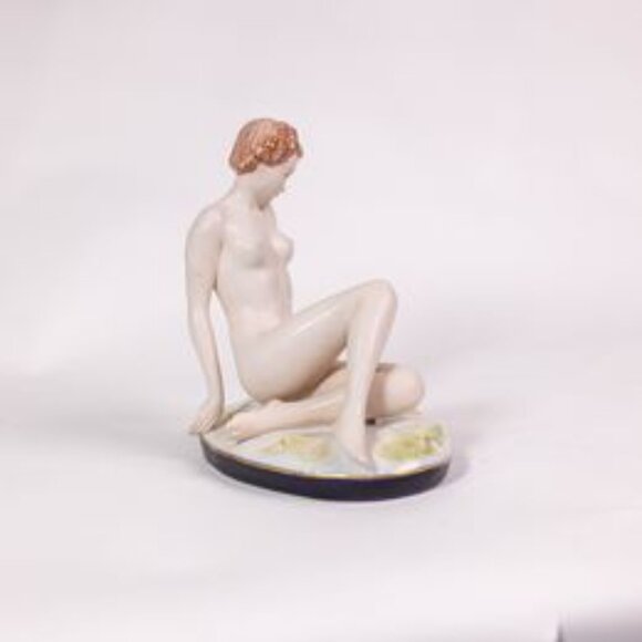 Antique Royal Dux Porcelain Figure - Nude with Red hair - Figure # 711 - Picture 3 of 10